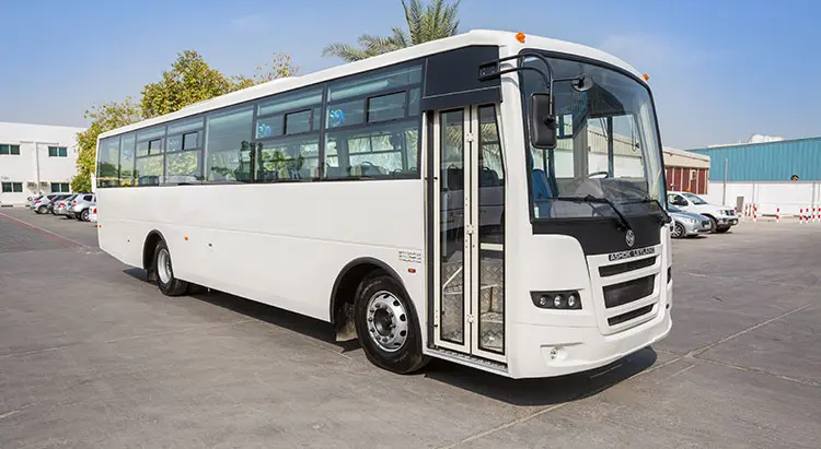 Professional 66 Seats passenger bus rental in abu dhabi rental services across Dubai, Abu Dhabi & Sharjah